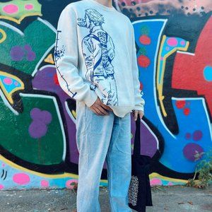 BYSTUDIOBEANS Anime Independent Jujutsu Kaisen Nanami Knit Sweater, Large